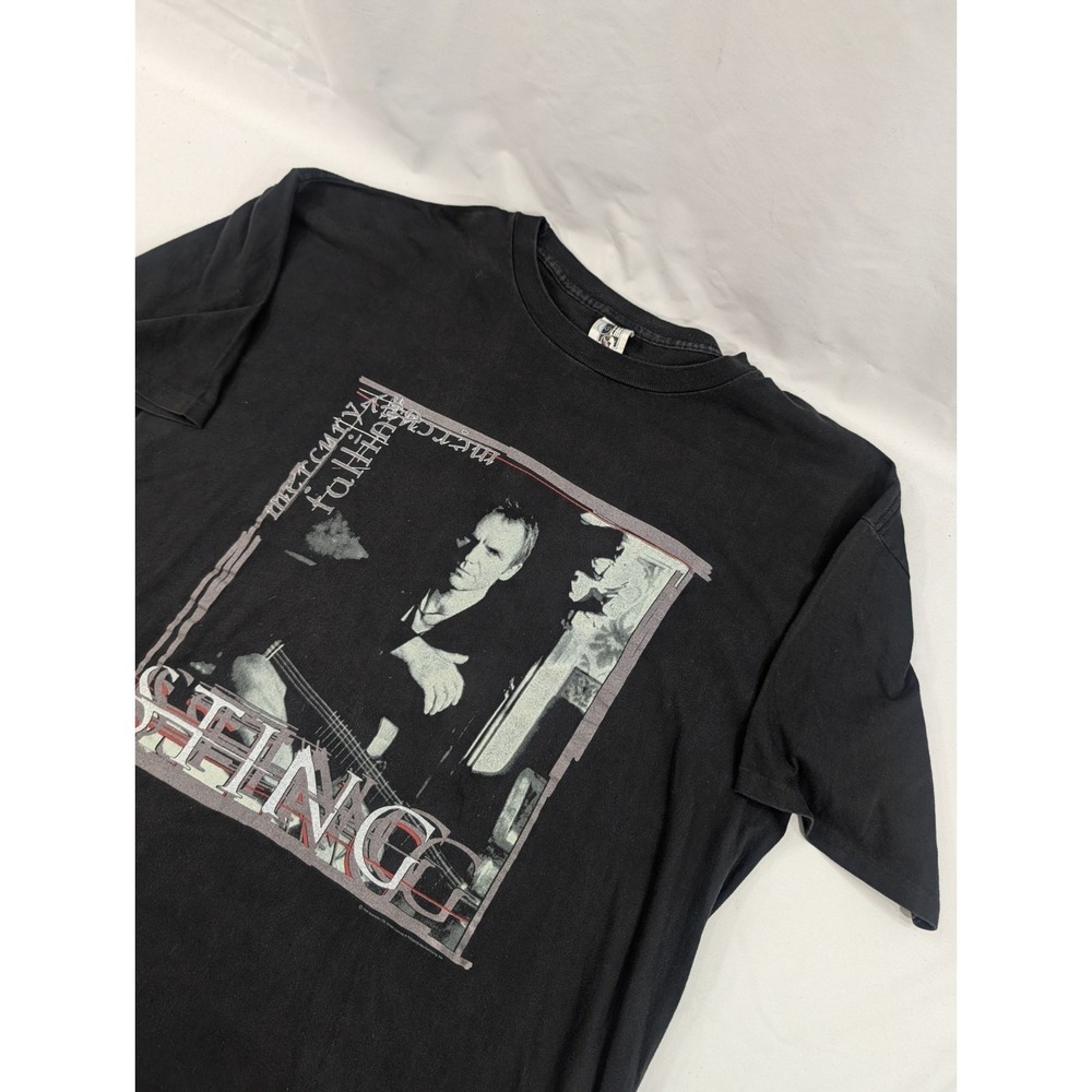 Rare VTG GEM Sting Mercury Falling Tour 1996 Graphic T Shirt 90s Singer Black XL